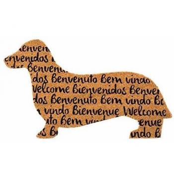 Felpudo con Silueta Perro de Fibra de Coco de 80x50 cm - LOLAhome