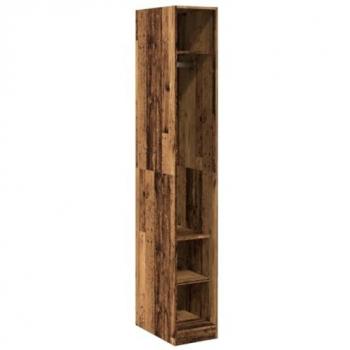 Armario de madera de ingeniería envejecida 30x50x200 cm