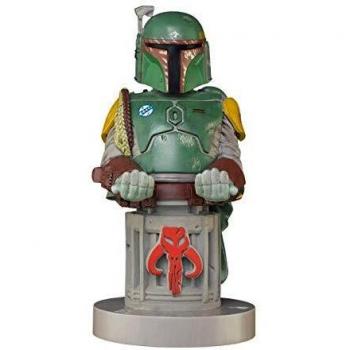 Exquisite Gaming - Cable Guy Boba Fett, Star Wars, Soporte de sujeción y carga para mando de consola y/o smartphone de tu personaje favorito con licencia de Disney, Producto con licencia oficial