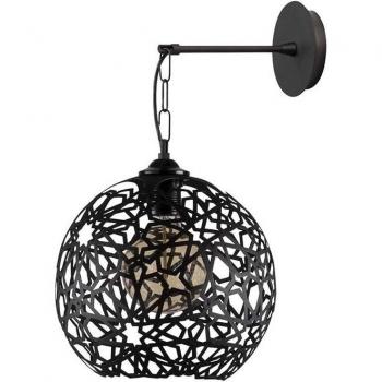 Aplique de pared WellHome, estructura de metal color negro