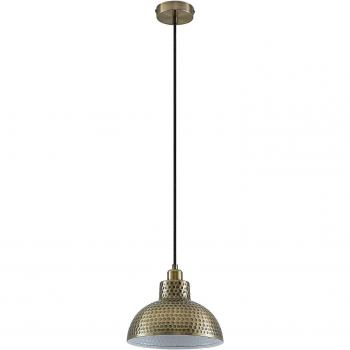 Lámpara colgante Lindby Zelotta, 1 luz, latón envejecido, estilo vintage, fabricada en metal bronceado, adecuada para salón y comedor, utiliza bombilla E27