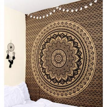 Black Gold Original Mandala Collection by RawyalCrafts Indian Gloryophilia Hippie, Mandala Household Decoration