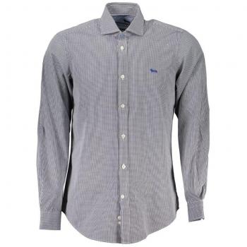 Harmont & Blaine Gray Narrow Fit Cotton Long Sleeve Shirt - XXL