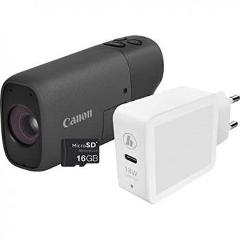 Canon PowerShot ZOOM Essential Kit que incluye tarjeta SD y adaptador corriente USB-C