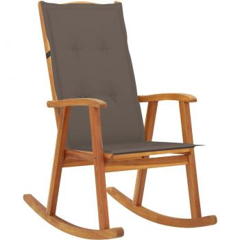 Acacia Wood Rocking Chair with Cushions