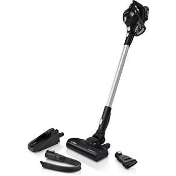 Bosch BBS611BSC Unlimited Serie | 6 - Aspirador escoba, Sin Cable y Sin Bolsa, Batería Intercambiable, Color Negro