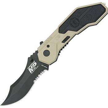 Smith & Wesson M&P 7.1 Tactical Assisted Folding Knife with Tan & Black Handle