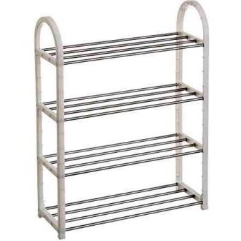 Mueble Zapatero de 4 baldas de plástico Blanco Moderno para Dormitorio Basic - LOLAhome