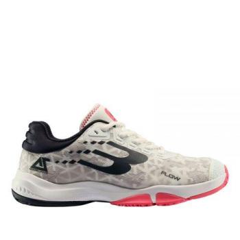 Zapatillas de pádel Bullpadel Flow 24V Blanco Carbon para mujeres, talla 36