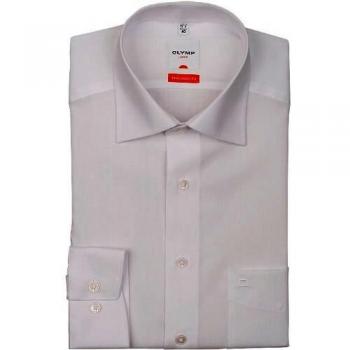 Camisa de Negocios OLYMP Luxor Modern Fit Blanca 42, 100% Algodón, Ajuste Entallado, Manga Larga, Antipliegues
