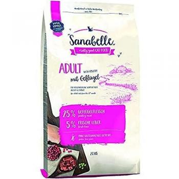 Sanabelle Adult | con Aves de Corral | Comida Seca para Gatos Adultos de Todas las Razas | 2000 g