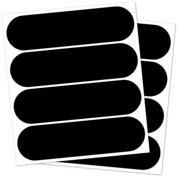 B REFLECTIVE - Juego de 4 Pegatinas Reflectantes para Cascos de Moto - Tamaño Tiras Homologada FR - Visibilidad - sobre & Design - Adherencia Optimizada – Negro - Paquete de 2