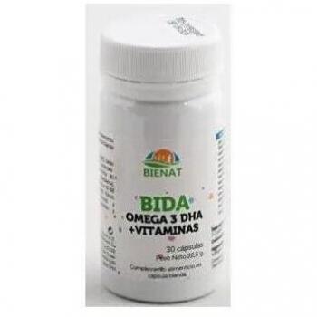 Bienat Bida 30Caps Omega 3 Magnesio Coenzima Q10 Selenito de Sodio Vitaminas B1 B7 B8