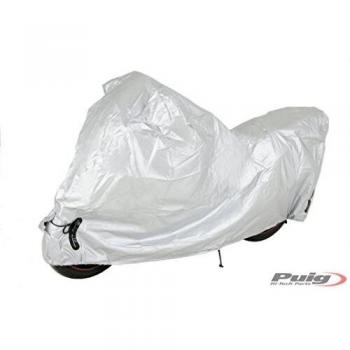Puig 5152P Funda Impermeable para Motocicletas de 600-1000 CC Universal, Plata