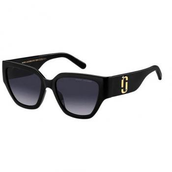 Marc Jacobs Black/Dark Grey Shaded Sunglasses, Female, Size: 54 MM