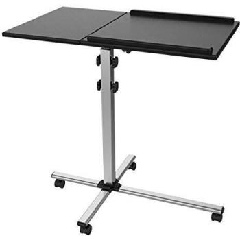 Carro móvil para proyector y portátil, regulable en altura, 10 kg, negro