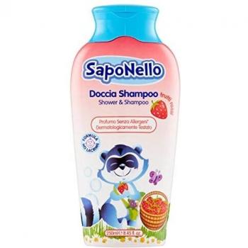 Saponello Moisturizing Shower Shampoo for Kids with Red Fruits 250 ml
