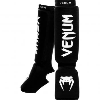 Venum Kontact Espinilleras, Unisex Adulto, Negro/Blanco, Talla Única