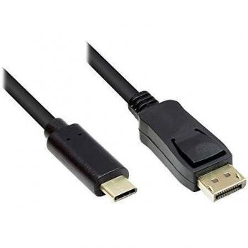 Adaptador USB-C a DisplayPort 1.2 - 4K UHD 60Hz, Cobre, 3 m, Negro
