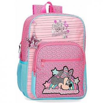 Disney Minnie Pink Vibes Mochila Adaptable a Carro Rosa 28,5x38x12 cms Poliéster 13.68L