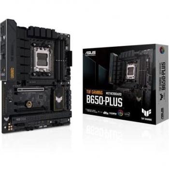 ASUS TUF Gaming B650-Plus AM5 ATX Motherboard with 4 DDR5 Slots, HDMI, DisplayPort, 2.5G LAN, PCIe 5.0, and Triple M.2 Slots