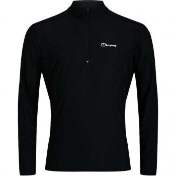 Camiseta de hombre Berghaus 24/7 Base Half Zip manga larga negra - M