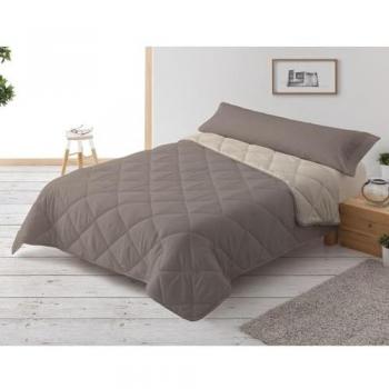 Relleno Nórdico Bicolor Reversible 300gr Visón/Beige 180x220cm - Edredón Suave Antiácaros para Cama 105 cm