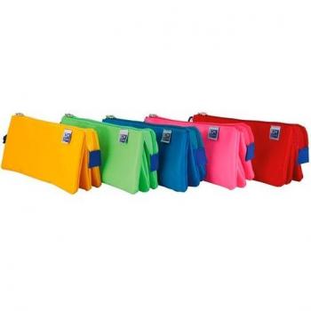 Estuche Escolar Oxford Kangoo Kids Triple Compartimento Poliéster Colores Surtidos 220x80x100 mm