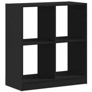 Estantería de madera de ingeniería negra 68,5x32x75 cm