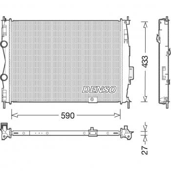 Radiador DENSO DRM46051 para refrigeración del motor