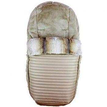 Saco Silla Universal Rosy, Fabricado en Microfibra y Pelo Corto Camel