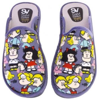 Zapatillas de casa de mujer SALVI 01T-542 gris