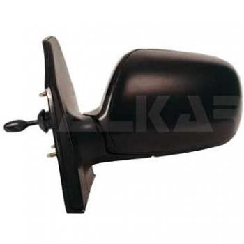Retrovisor Alkar 6165261 Espejo Exterior para Automóviles, tipo manual, con carcasa negra, ajuste manual, compatible con diversos modelos de vehículos