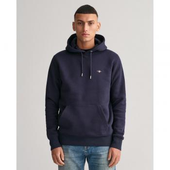 Gant Regular Fit Shield Logo Pullover Hoodie - Evening Blue - Men's Sweatshirt - Size S