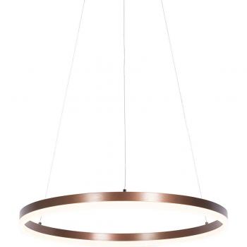 Lámpara colgante de diseño bronce 60 cm con LED regulable en 3 pasos - Anello