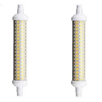 Bombilla LED R7S 135mm 12W 6500K Pack-2 y Bombilla LED Esférica G45 230V 3W E27 Color Rojo [10 stucs]