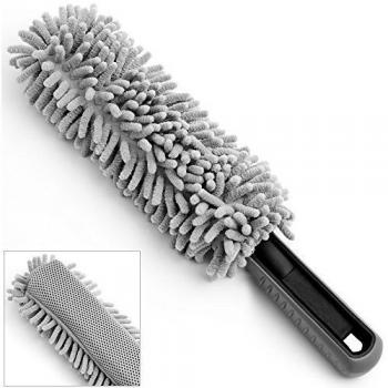 Cepillo de limpieza de llantas gris microfibra 34cm
