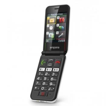 Teléfono Emporia SIMPLICITYglam 4G - Pantalla a color de 2.8, diseño compacto, ideal para personas mayores, con botones de acceso rápido y función SOS