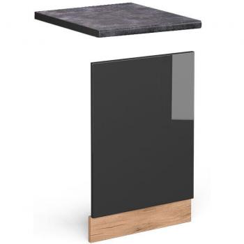 Panel Frontal R-Line Antracita Alto Brillo 45 cm con Accesorios para Lavavajillas Vicco