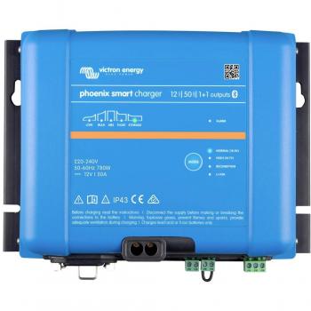 Cargador Inteligente Victron Energy Phoenix IP43 12/50 (1+1) 120-240V - Corriente de Carga Máx. 50 A