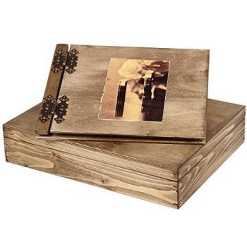 25 boda álbum en caja strukturgleicher de madera regalo de boda