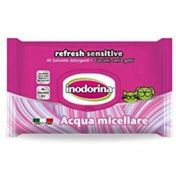 Inodorina Toallitas Desinfectantes para Perros y Gatos Refresh Sensitive Agua Micelar