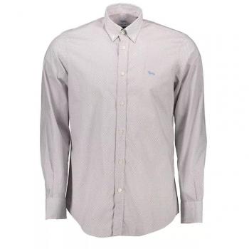 Elegant White Cotton Long Sleeve Shirt - XL