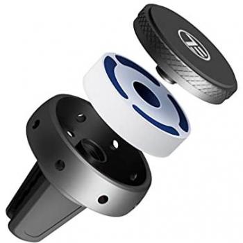 Soporte Magnético para Teléfono de Coche con Ambientador Antitabaco, Soporte para Rejilla de Ventilación, Gris