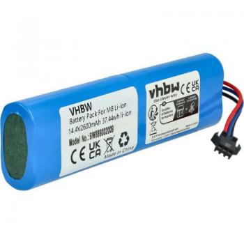 Batería de Reemplazo Vhbw para Blaupunkt 6.60.40.01-0, 2600mAh, 14.4V, Li-Ion para Robot Limpiador