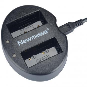 Newmowa USB Cargador Doble para Fujifilm NP-W126 NP-W126S Fujifilm FinePix X-Pro1 X-Pro2 HS30EXR HS33EXR HS35EXR HS50EXR X-A1 X-A2 X-E1 X-E2 X-M1 X-T1 X-T2 X-T10 X-H1