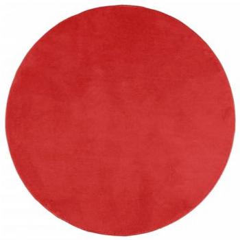Alfombra corta roja Ø 100 cm OVIEDO