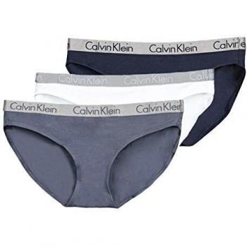 Calvin Klein - Bikini para mujer Chrome Shoreline White XS
