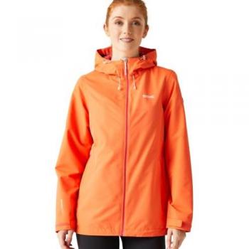Regatta Women's Hamara III Waterproof Breathable Water Repellent Jacket Satsuma Size 10