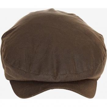 Barbour Men's Green Waxed Sports Cap - Unisex Cheviot Flat Hat, Size M